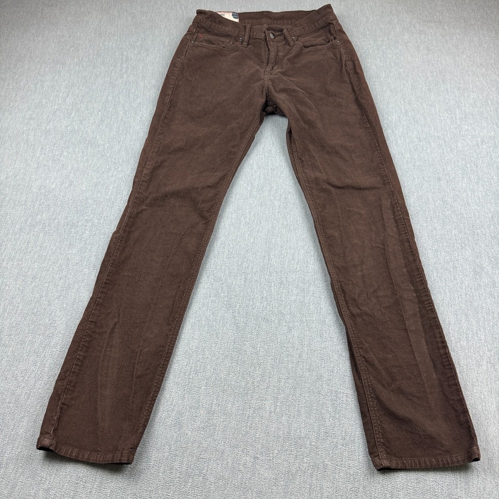 Marine Layer Pants Men 30x32 Brown Slim Straight Corduroy Stretch Casual Classic